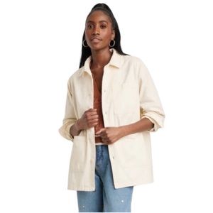 Universal Thread 100% cotton utility coat size S cream